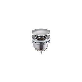 QTOO d line Bundventil 1 1/4'' PUSH-UP - poleret krom