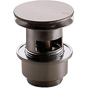 Vola bundventil 1.1.4'' med push-up & overløb. Rustfrit stål