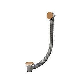 Qtoo d line Af- og overløbssæt til kar Matbørstet PVD Kobber