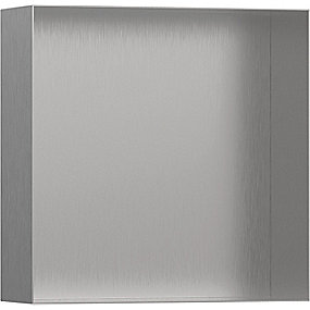 hansgrohe Xtrastoris Minimalistic vægniche 300x300x100mm til indbygning. Brushed Stainless