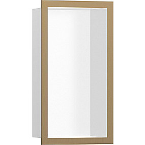 hansgrohe Xtrastoris Individual vægniche 300x150x100mm til indbygning. mat hvid/børstet