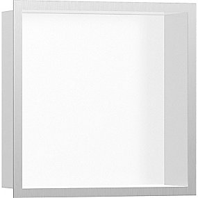 hansgrohe Xtrastoris Individual vægniche 300x300x100mm til indbygning. mat hvid/Brushed