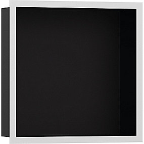 hansgrohe Xtrastoris Individual vægniche 300x300x100mm til indbygning. mat sort/mat hvid