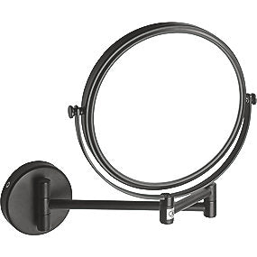 Kriss dobbelt kosmetikspejl Spejl m. & u. forstørrelse Ø180mm/133mm 2 svingarme, matsort