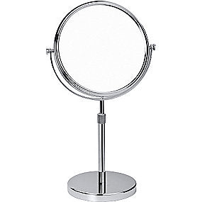 Kriss dobbelt kosmetikspejl Spejl t/bord m. & u. forstørrelse, Ø230 mm/180 mm, forkromet