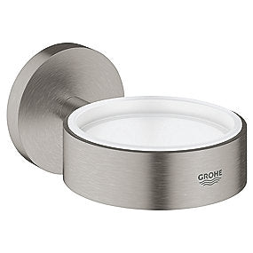 GROHE Essentials Holder til glas, sæbeskål og dispenser, Supersteel