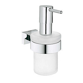 GROHE Essentials Cube sæbe dispenser med holder. Krom