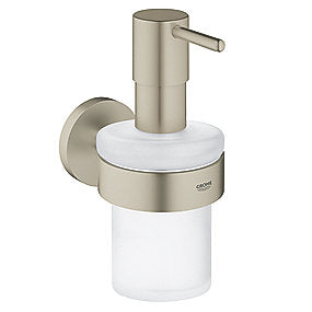 GROHE Essentials Sæbedispenser med holder, Børstet nikkel