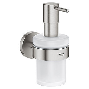 GROHE Essentials Sæbedispenser med holder, Supersteel