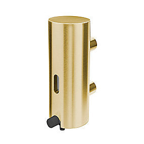 d line qtoo Holscher sæbedispenser Ø85 350ml. Matbørstet PVD Messing