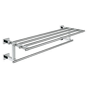 GROHE Essentials Cube håndklædestang med hylde. Krom