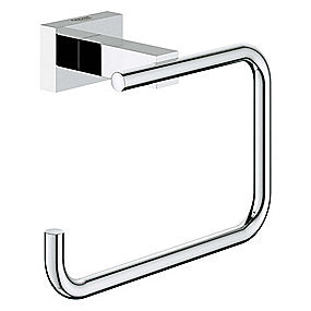 GROHE Essentials Cube toiletrulleholder. Krom