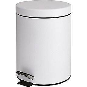 Kriss pedalspand med dæmpet lukning, 5L, hvid