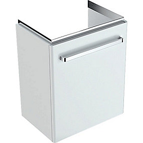 GEBERIT Renova compact vaskeskab 500x367x604mm 1låge blankpoleret hvid lakeret