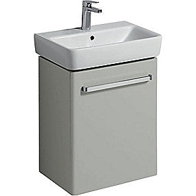 GEBERIT Renova compact vaskeskab 500x367x604mm 1låge blankpoleret lysgrå lakeret