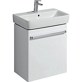 GEBERIT Renova compact vaskeskab 550x367x604mm 1låge blankpoleret hvid lakeret