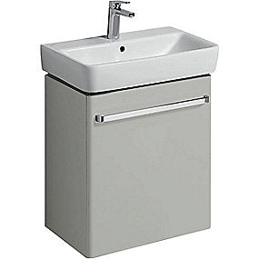 GEBERIT Renova compact vaskeskab 550x367x604mm 1låge blankpoleret lysgrå lakeret