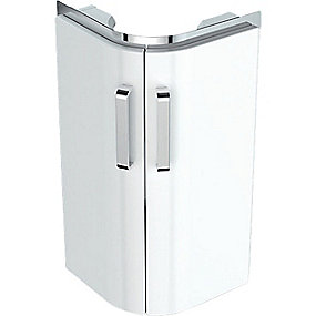 GEBERIT Renova compact vaskeskab 425x330x604mm 2låger blankpoleret hvid lakeret