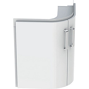 GEBERIT Renova compact vaskeskab 690x550x604mm 2låger blankpoleret hvid lakeret