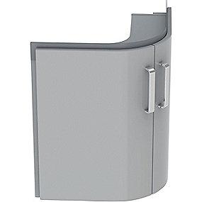 GEBERIT Renova compact vaskeskab 690x550x604mm 2låger blankpoleret lysgrå lakeret