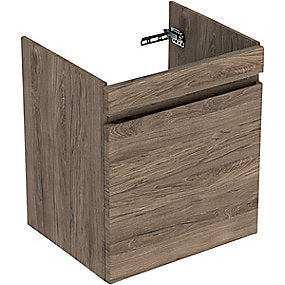 GEBERIT Renova plan vaskeskab 585x606x446mm 1skuffe nøddetræ hickory struktureret folie