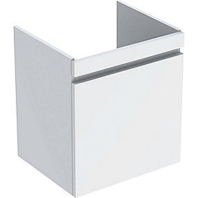 GEBERIT Renova plan vaskeskab 605x536x446mm 1skuffe blankpoleret hvid lakeret