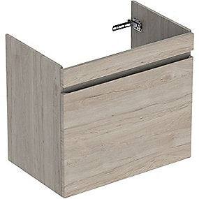 GEBERIT Renova plan vaskeskab 634x606x446mm 1skuffe nøddetræ hickory lys struktureret folie