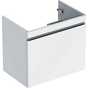GEBERIT Renova plan vaskeskab 682x606x446mm 1skuffe blankpoleret hvid lakeret
