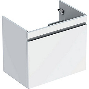GEBERIT Renova plan vaskeskab 782x606x446mm 1skuffe blankpoleret hvid lakeret