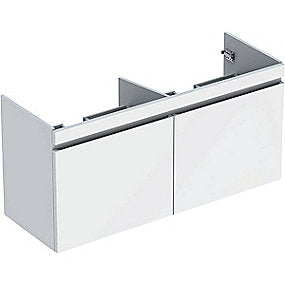 GEBERIT Renova plan vaskeskab 1230x606x446mm 2skuffer blankpoleret hvid lakeret