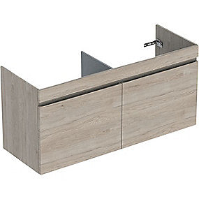 GEBERIT Renova plan vaskeskab 1230x606x446mm 2skuffer nøddetræ hickory lys struktureret folie