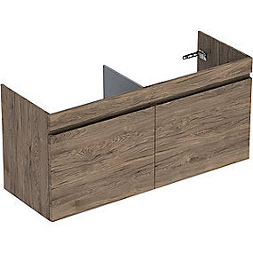 GEBERIT Renova plan vaskeskab 1230x606x446mm 2skuffer nøddetræ hickory struktureret folie