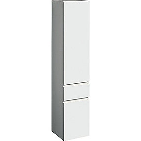 GEBERIT Renova plan højskab 390x360x1800mm 2låger blankpoleret hvid lakeret