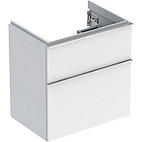 GEBERIT Icon vaskeskab 592x416x615mm 2skuffer hvid lakeret blankpoleret