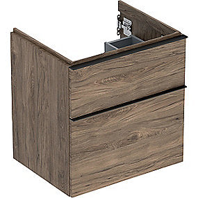 GEBERIT Icon vaskeskab 592x476x615mm 2skuffer nøddetræ hickory melamin træstruktur