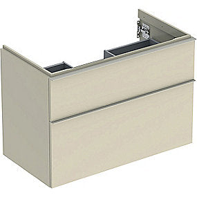 GEBERIT Icon vaskeskab 888x476x615mm 2skuffer sand-grå lakeret blankpoleret
