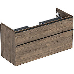 GEBERIT Icon vaskeskab 1184x476x615mm 2skuffer nøddetræ hickory melamin træstruktur