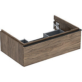 GEBERIT Icon vaskeskab 740x476x247mm 1skuffe nøddetræ hickory melamin træstruktur