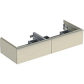 GEBERIT Icon vaskeskab 1184x476x247mm 2skuffer sand-grå lakeret blankpoleret