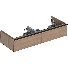 GEBERIT Icon vaskeskab 1184x476x247mm 2skuffer eg natur melamin træstruktur