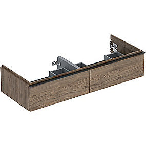 GEBERIT Icon vaskeskab 1184x476x247mm 2skuffer nøddetræ hickory melamin træstruktur