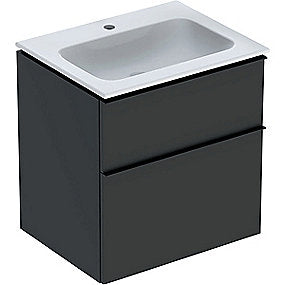 GEBERIT Icon møbelpakke 600x480x630mm 2skuffer lava matlakeret, greb lava pulverlakeret mat