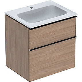 GEBERIT Icon møbelpakke 600x480x630mm 2skuffer eg natur melamin træstruktur, greb lava pulverlakeret mat