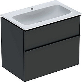 GEBERIT Icon møbelpakke 750x480x630mm 2skuffer lava matlakeret, greb lava pulverlakeret mat