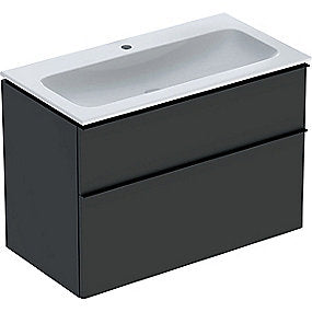 GEBERIT Icon møbelpakke 900x480x630mm 2skuffer lava matlakeret, greb pulverlakeret mat