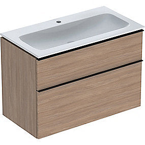 GEBERIT Icon møbelpakke 900x480x630mm 2skuffer eg natur melamin træstruktur, greb lava pulverlakeret mat