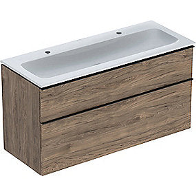 GEBERIT Icon møbelpakke 1200x480x630mm 2skuffer nøddetræ hickory melamin træstruktur