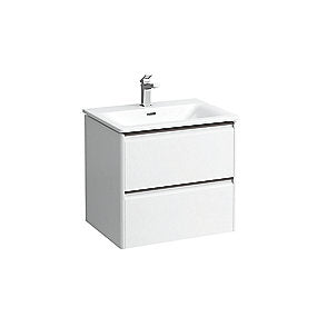 Laufen Palace møbelpakke 60cm, sortgreb, softclose, mathvid