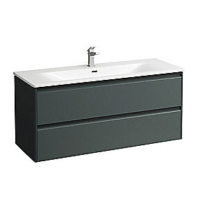 Laufen Palace møbelpakke 120cm, sortgreb,softclose, traffic grå
