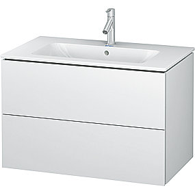 Duravit L-Cube vaskeskab med 2 skuffer. 820x 481 mm. Hvid højglans. Passer til Starck vask 635411000